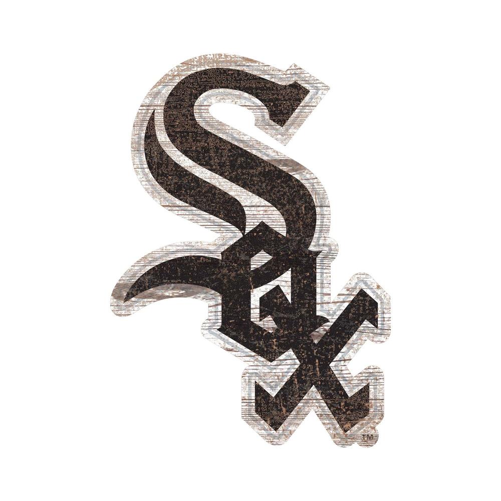 fan creations Chicago White Sox Distressed Logo Cutout Sign