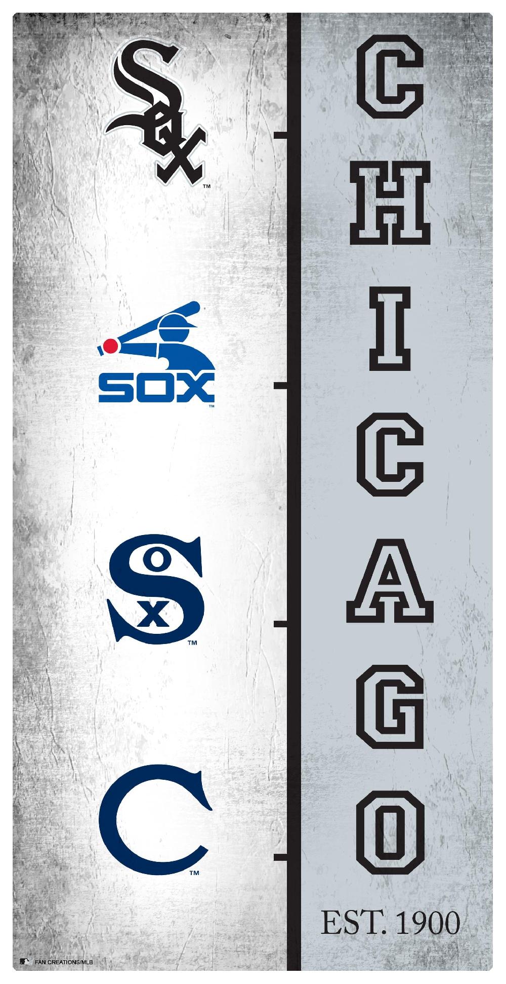 fan creations Chicago White Sox Team Logo Progression 6x12