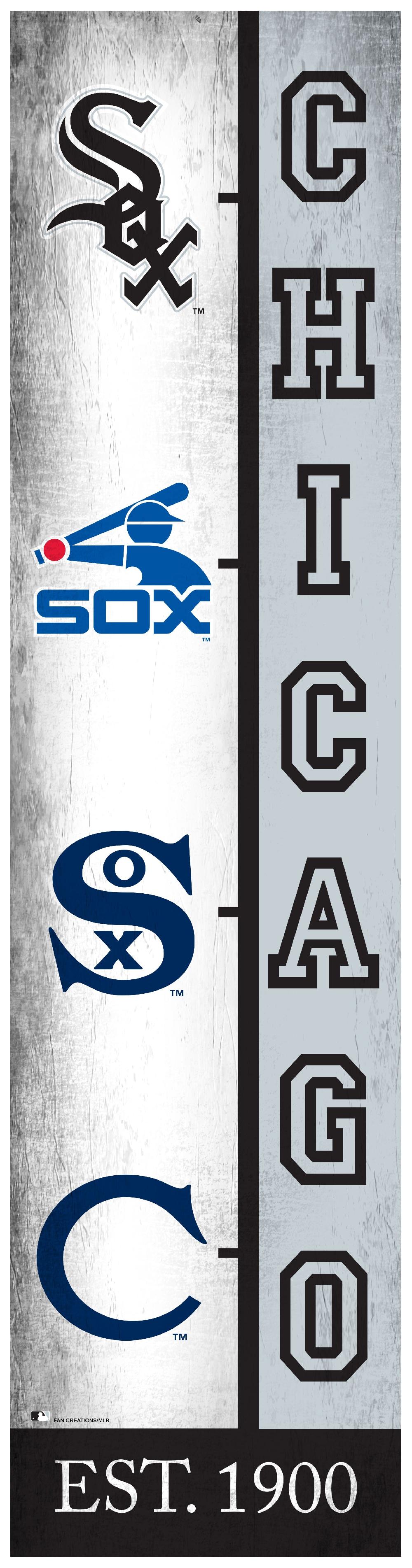 fan creations Chicago White Sox Team Logo Progression 6x24