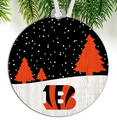 fan creations Cincinnati Bengals Snow Scene Ornament