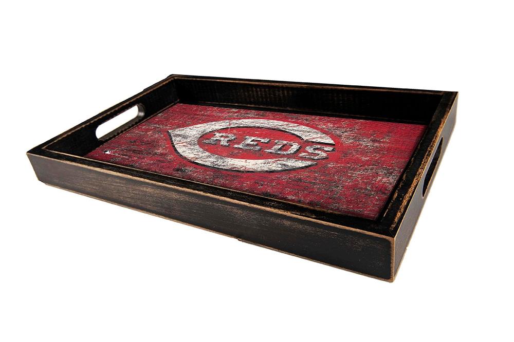 fan creations Cincinnati Reds Distressed Team Tray With Team Colors
