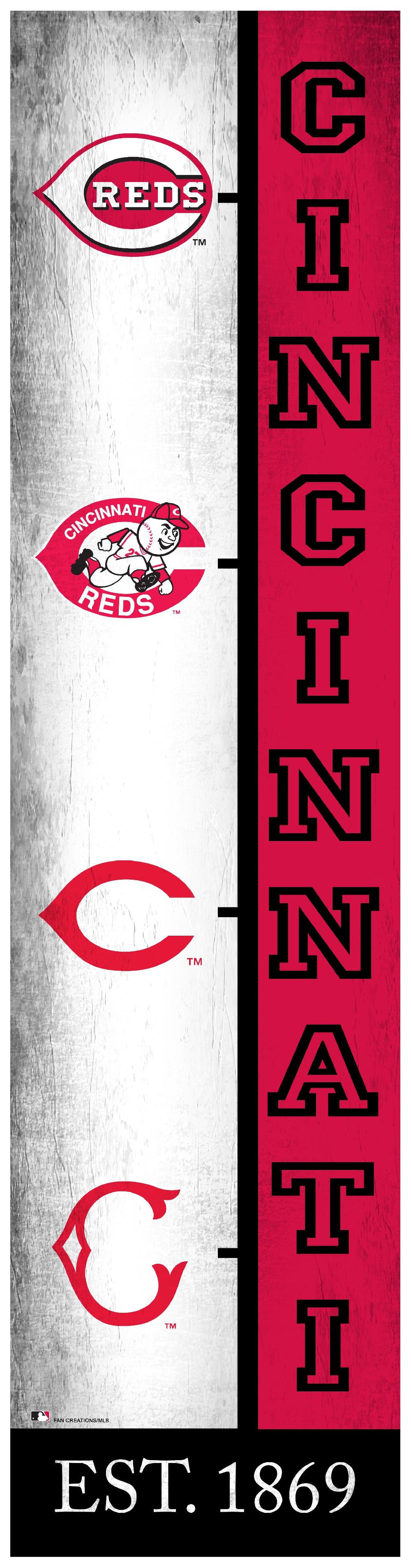fan creations Cincinnati Reds Logo Progression 6x24