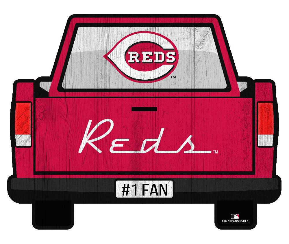 fan creations Cincinnati Reds Slogan Truck Back Vintage 12in