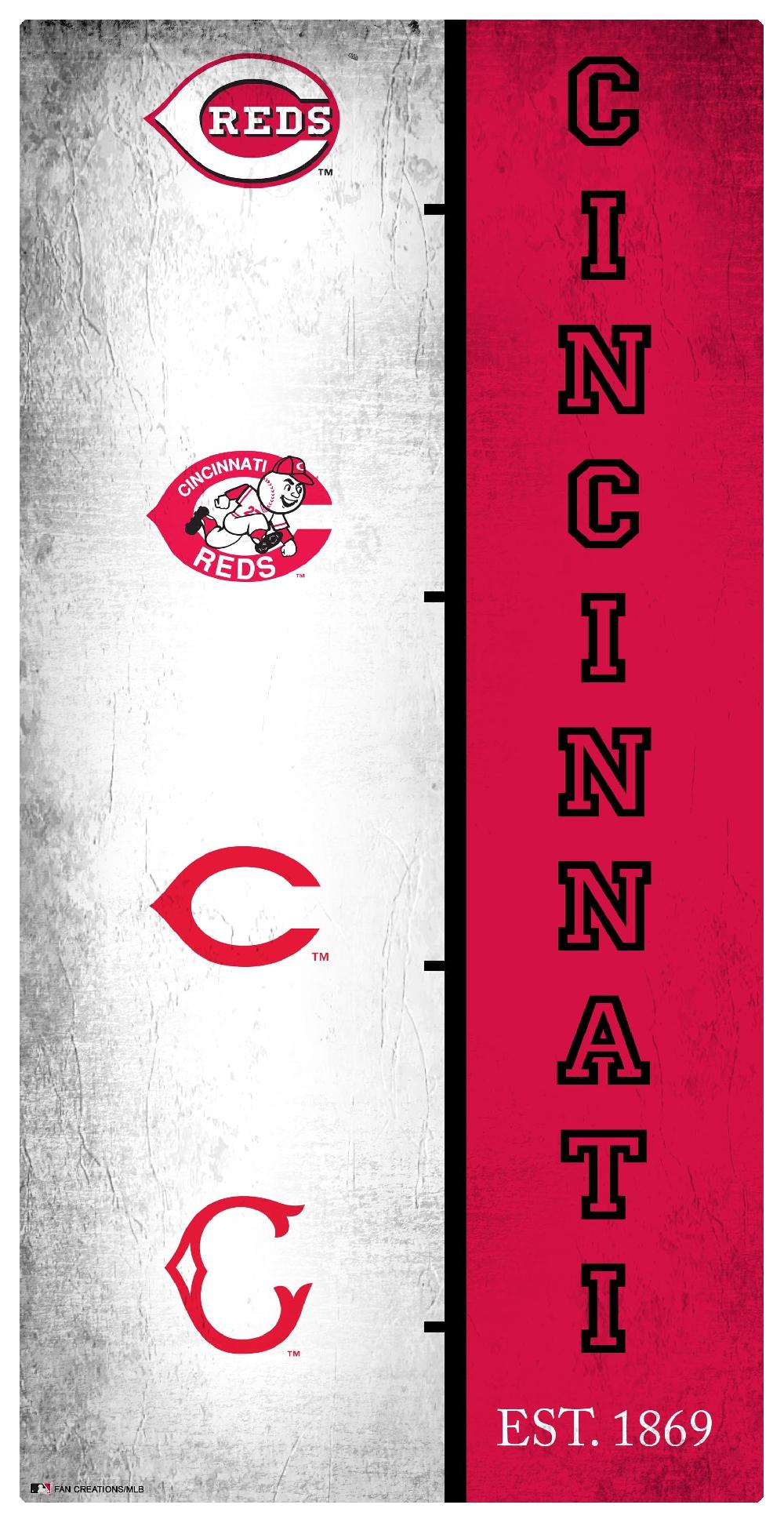 fan creations Cincinnati Reds Team Logo Progression 6x12