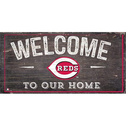 fan creations Cincinnati Reds Welcome Distressed Sign