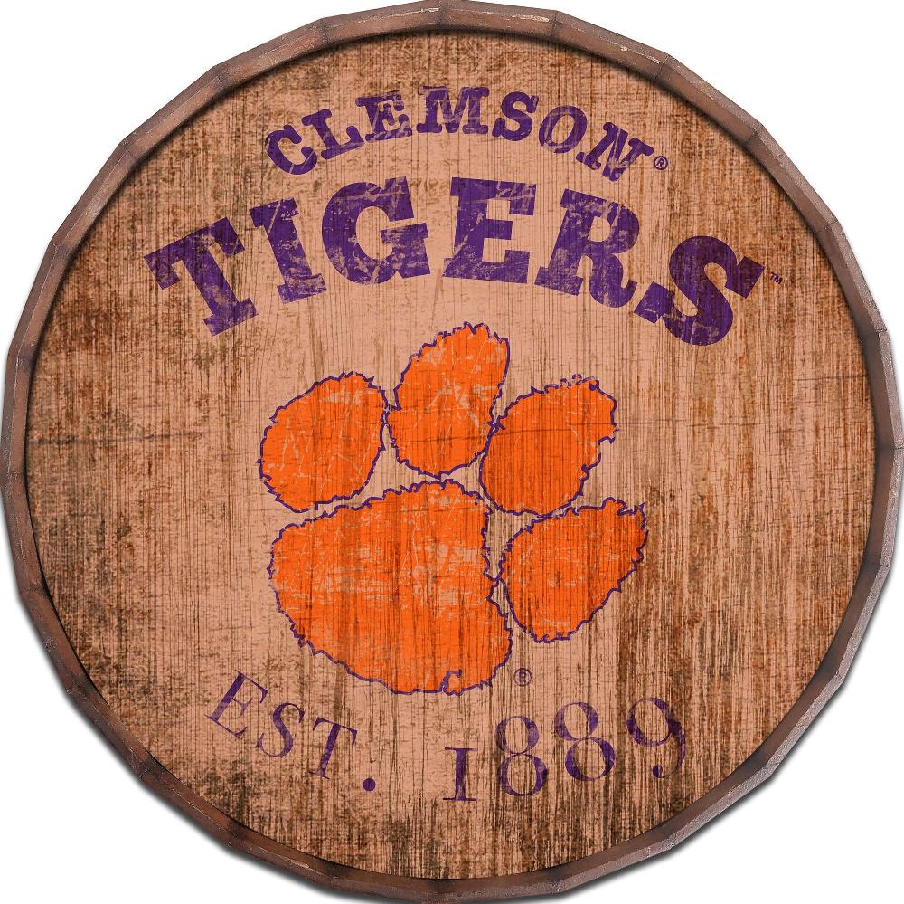 fan creations Clemson 24in Established Date Barrel Top