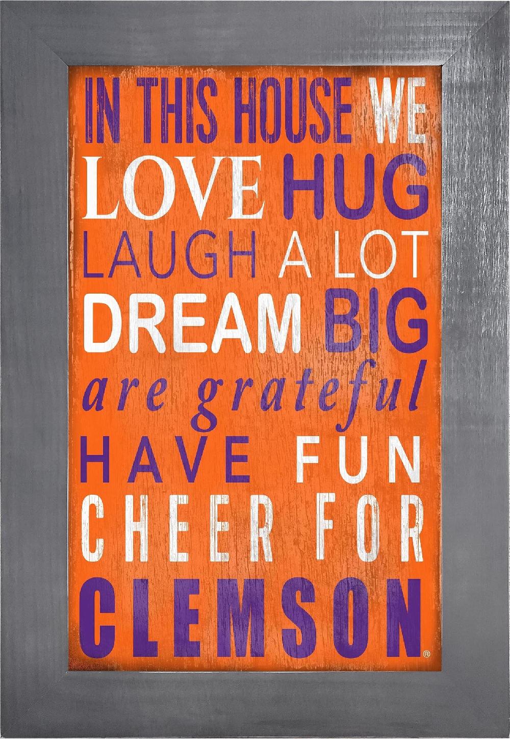 fan creations Clemson Color In This House 11x19 Framed
