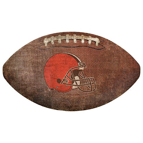 fan creations Cleveland Browns 12" Football Shaped Sign