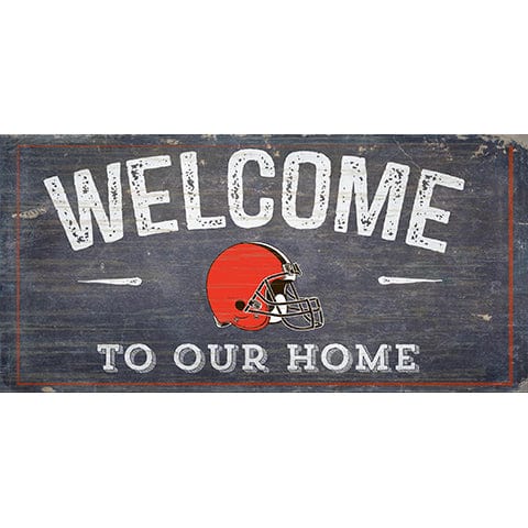 fan creations Cleveland Browns Welcome Distressed 6 x 12
