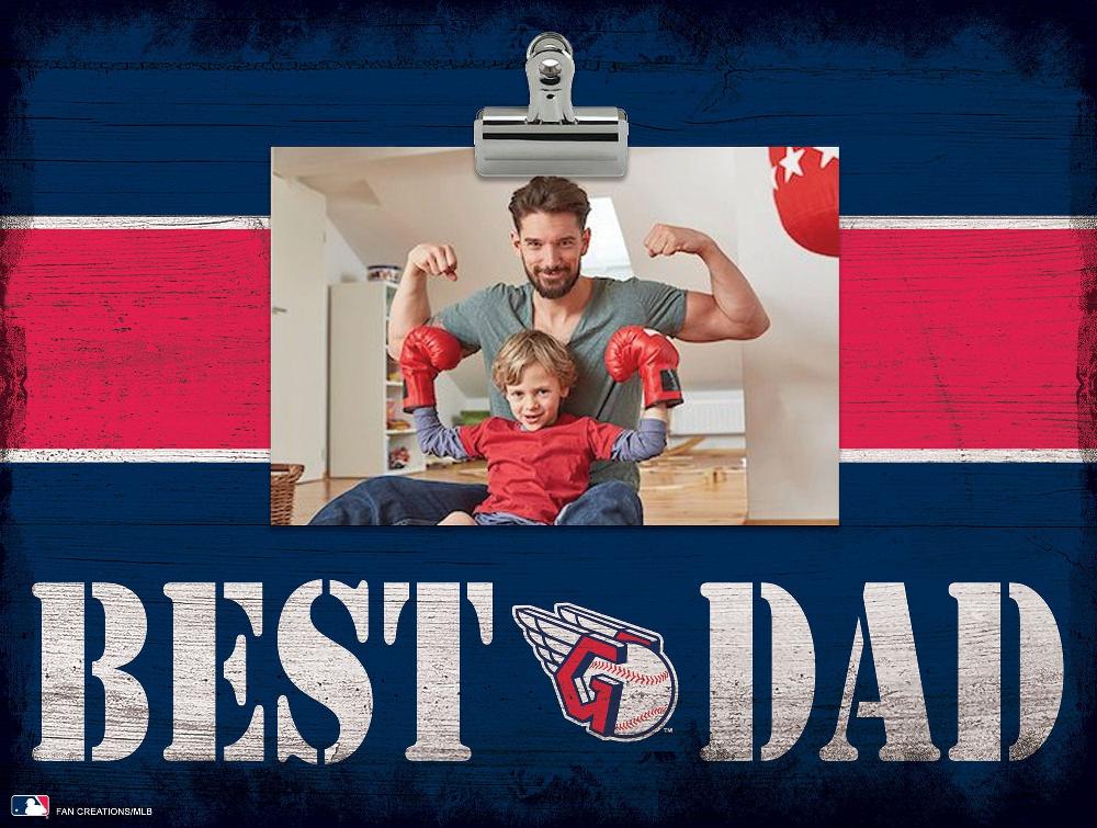 fan creations Cleveland Guardians Best Dad With Stripe Clip Frame