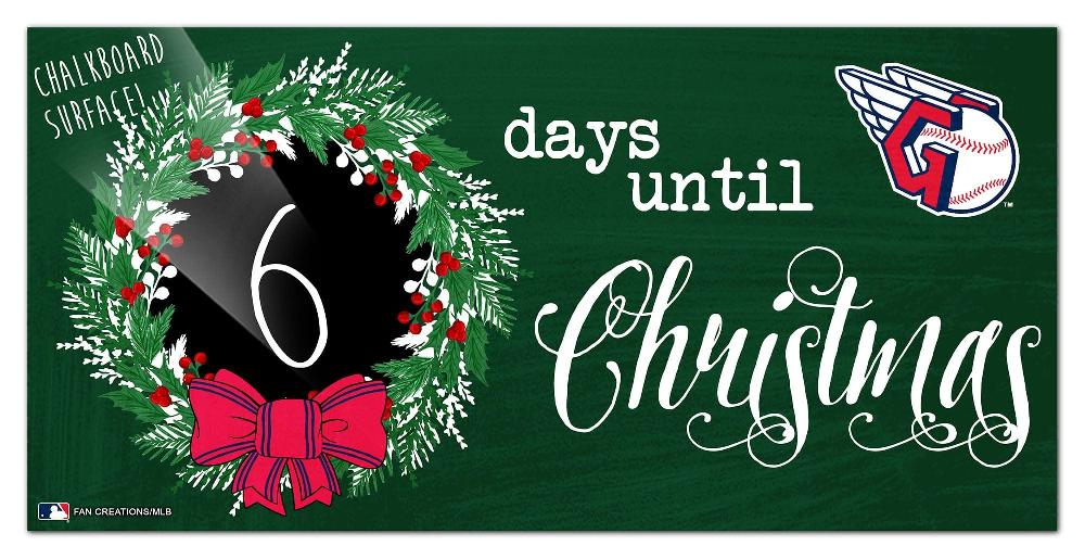 fan creations Cleveland Guardians Chalk Christmas Countdown 6x12