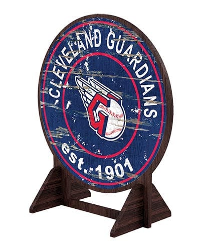 fan creations Cleveland Guardians Desktop Circle Logo Stand