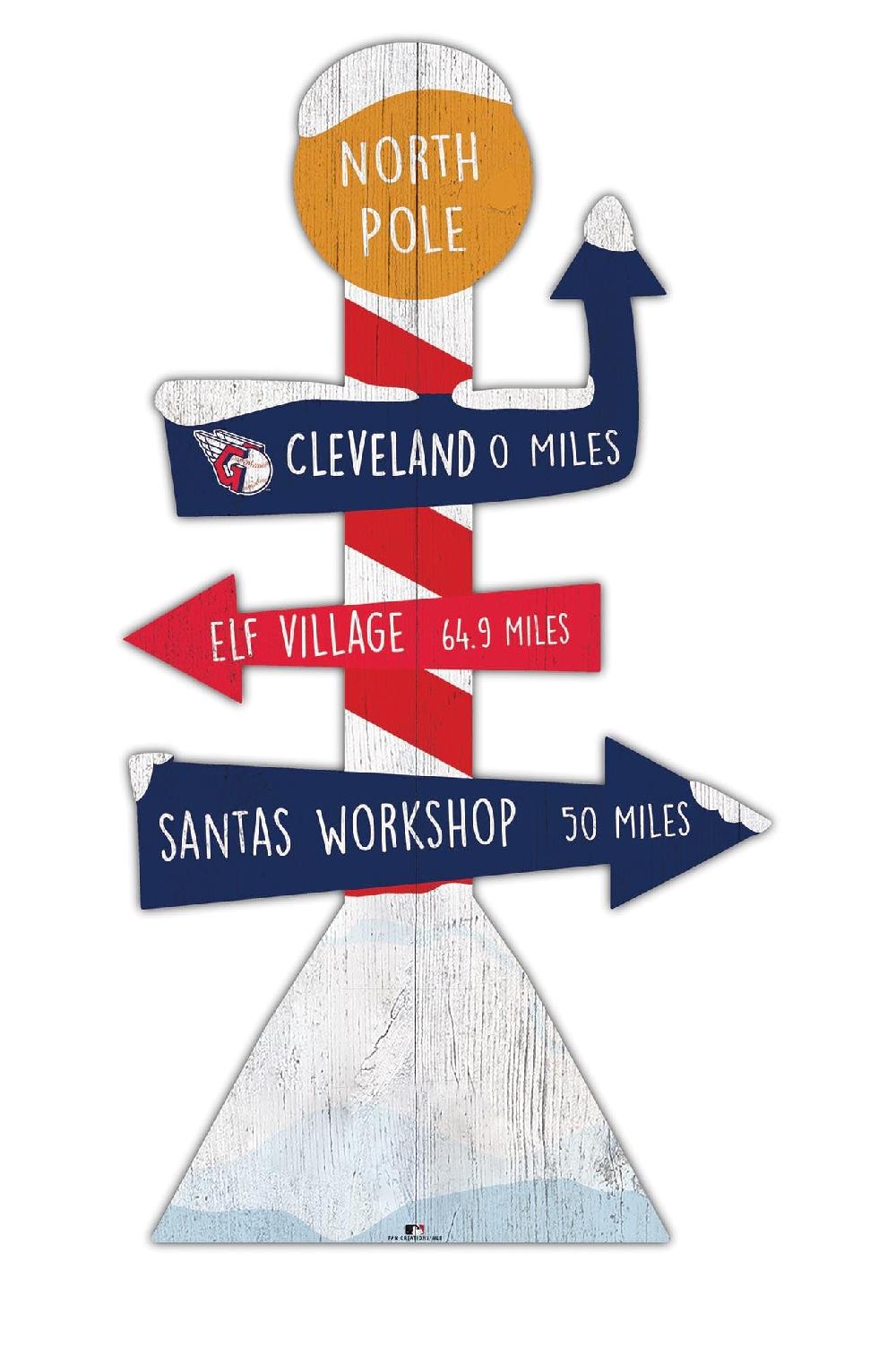 fan creations Cleveland Guardians Directional North Pole