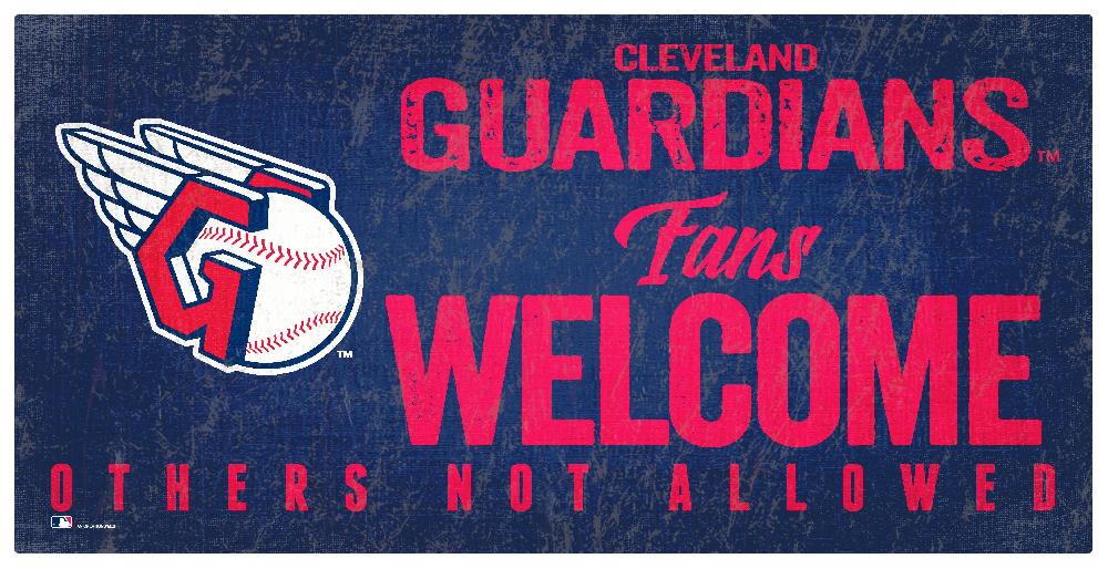 fan creations Cleveland Guardians Fans Welcome Sign