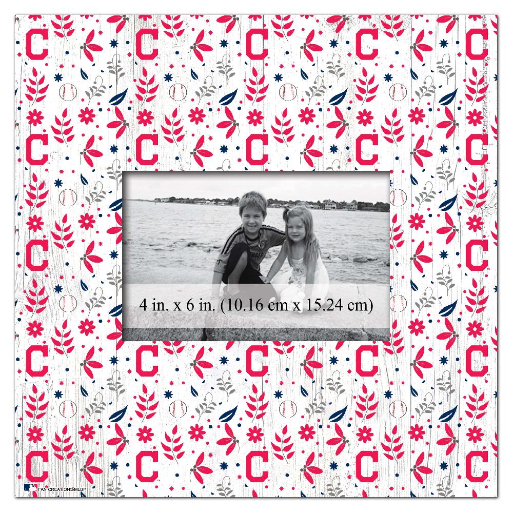 fan creations Cleveland Guardians Floral Pattern 10x10 Frame