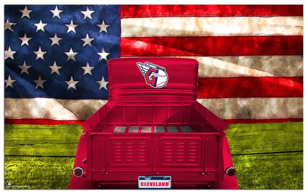 fan creations Cleveland Guardians Patriotic Retro Truck 11x19