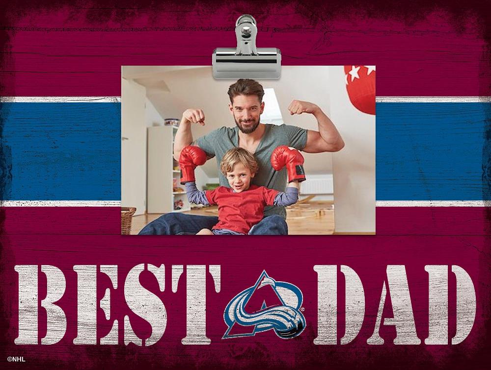 fan creations Colorado Avalanche Best Dad With Stripe Clip Frame