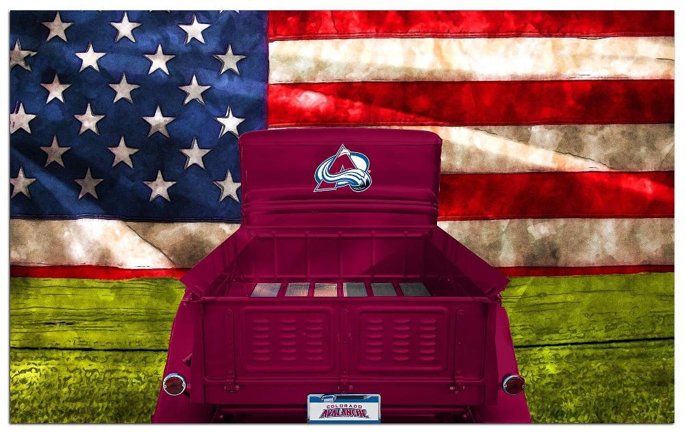 fan creations Colorado Avalanche Patriotic Retro Truck 11x19