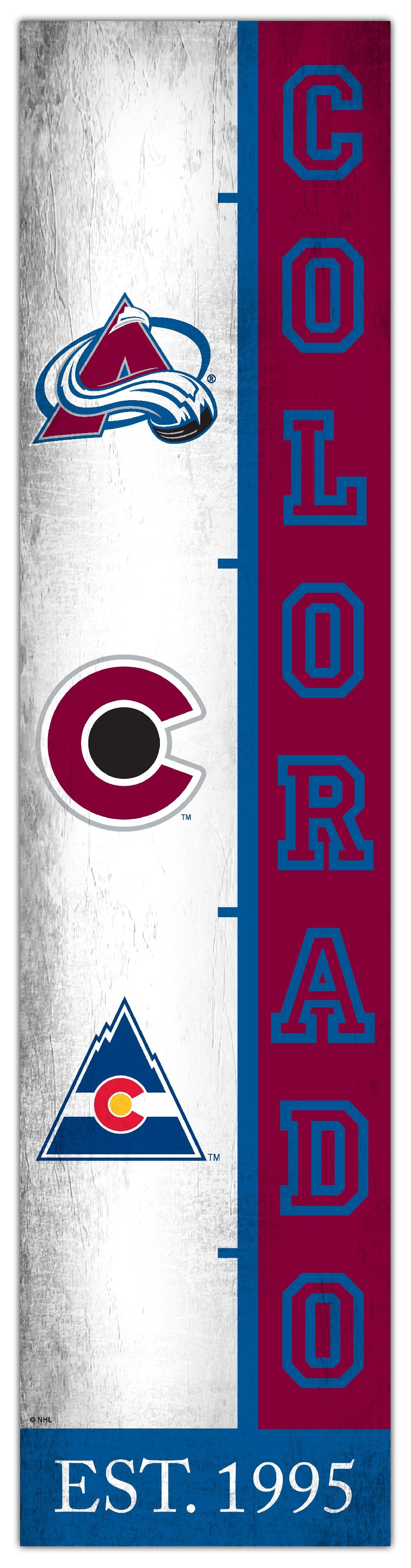 fan creations Colorado Avalanche Team Logo Progression 6x24