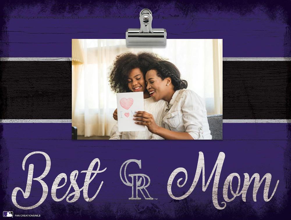 fan creations Colorado Rockies Best Mom With Stripe Clip Frame