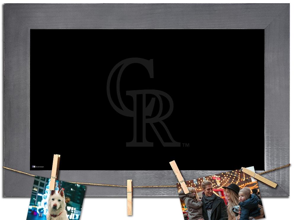 fan creations Colorado Rockies Blank Chalkboard With Frame & Clothespins