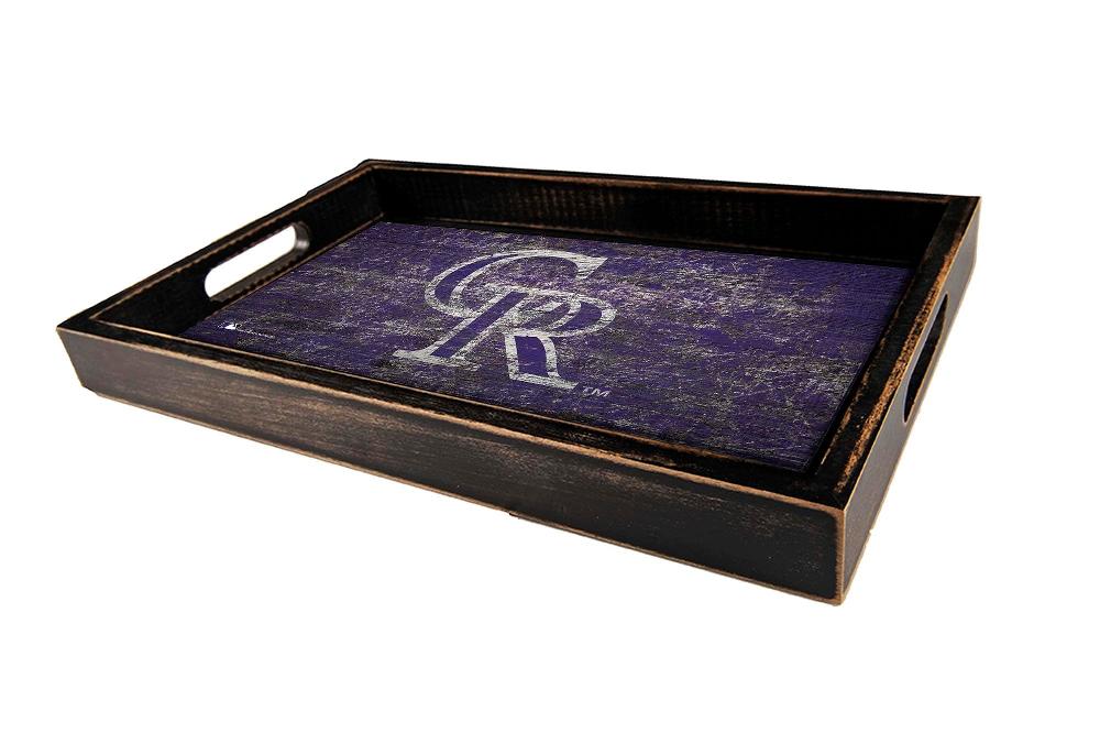 fan creations Colorado Rockies Distressed Team Tray With Team Colors