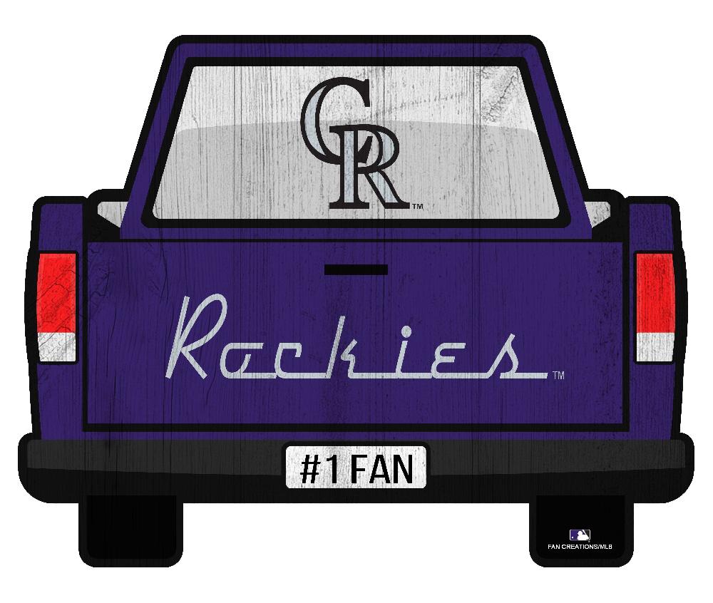 fan creations Colorado Rockies Slogan Truck Back Vintage 12in