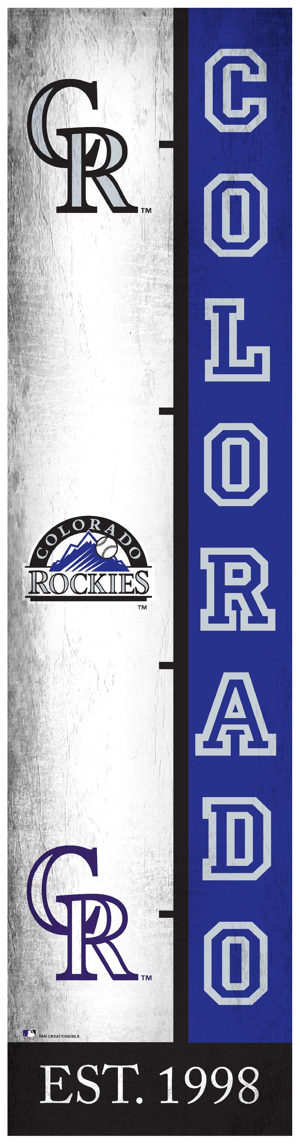 fan creations Colorado Rockies Team Logo Progression 6x24