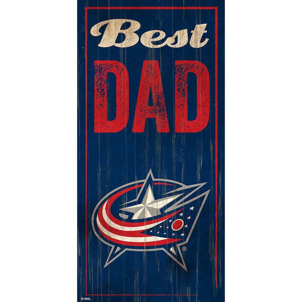 fan creations Columbus Blue Jackets Best Dad 6x12 Sign