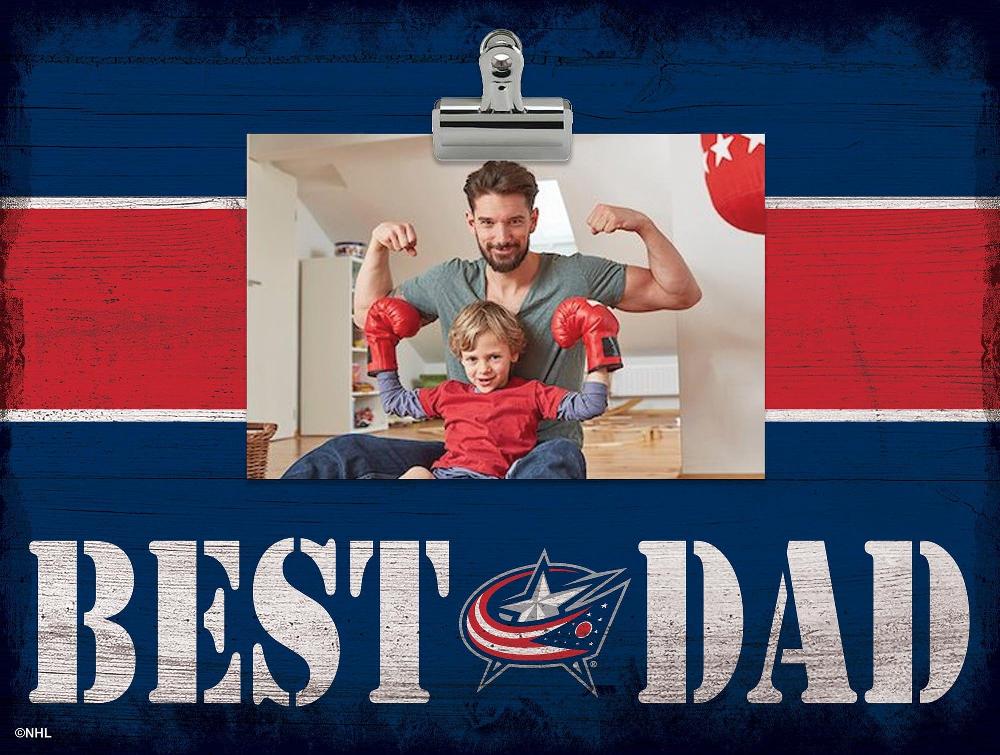 fan creations Columbus Blue Jackets Best Dad With Stripe Clip Frame