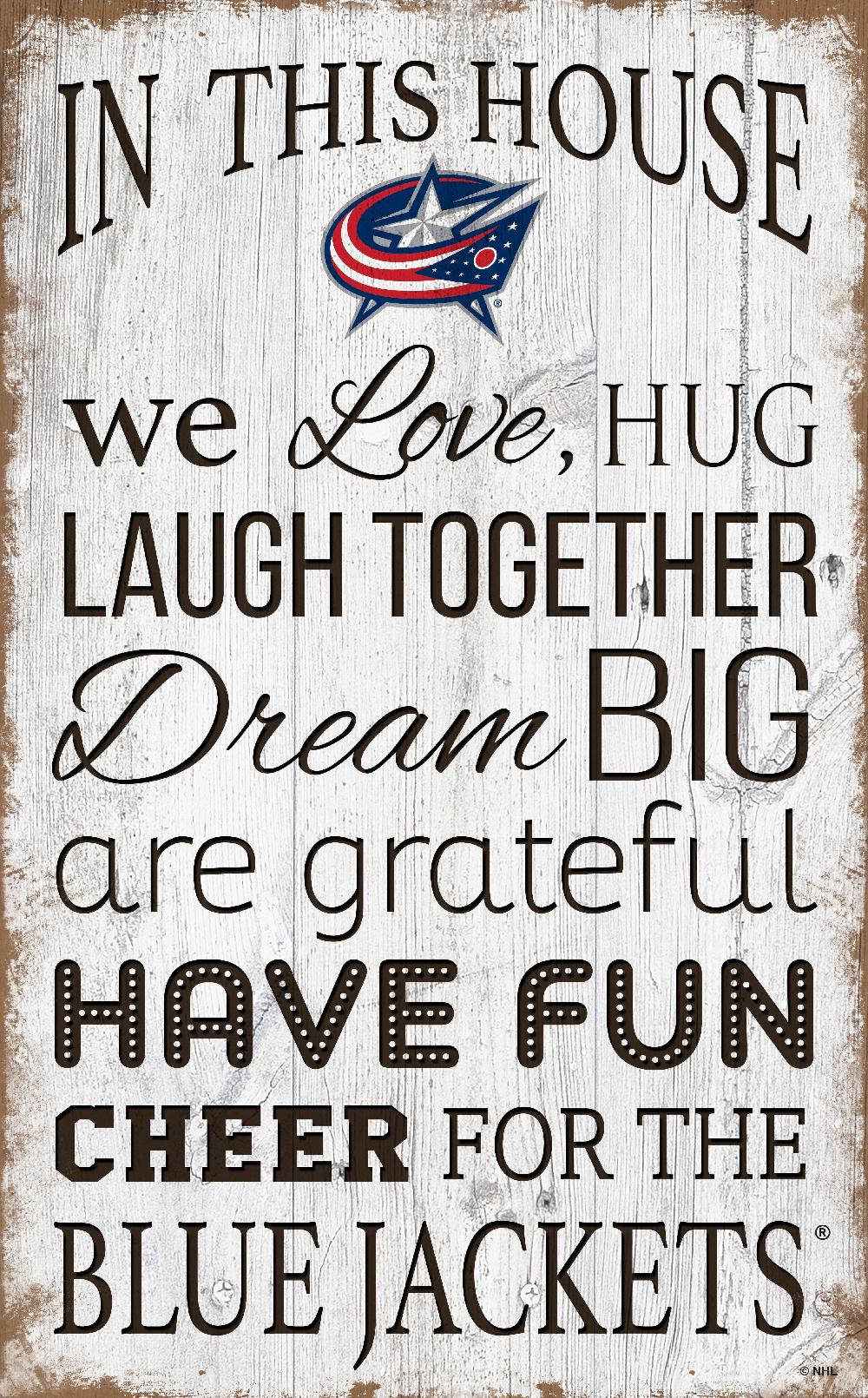 fan creations Columbus Blue Jackets In This House 11x19