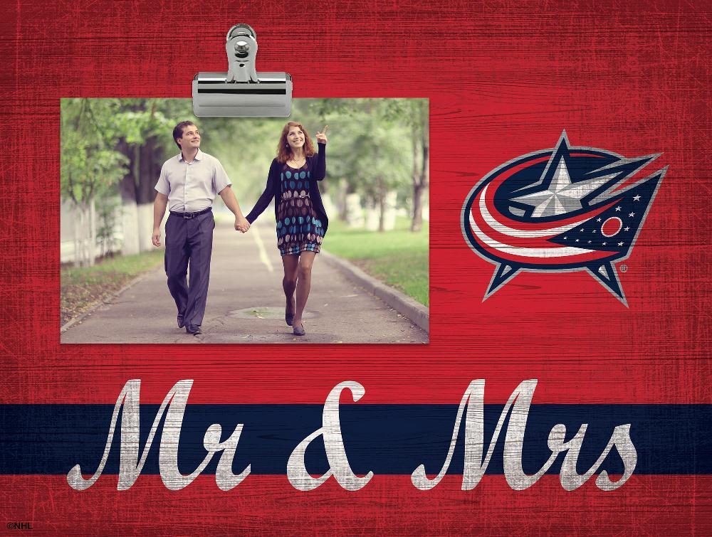 fan creations Columbus Blue Jackets Mr & Mrs Clip Frame