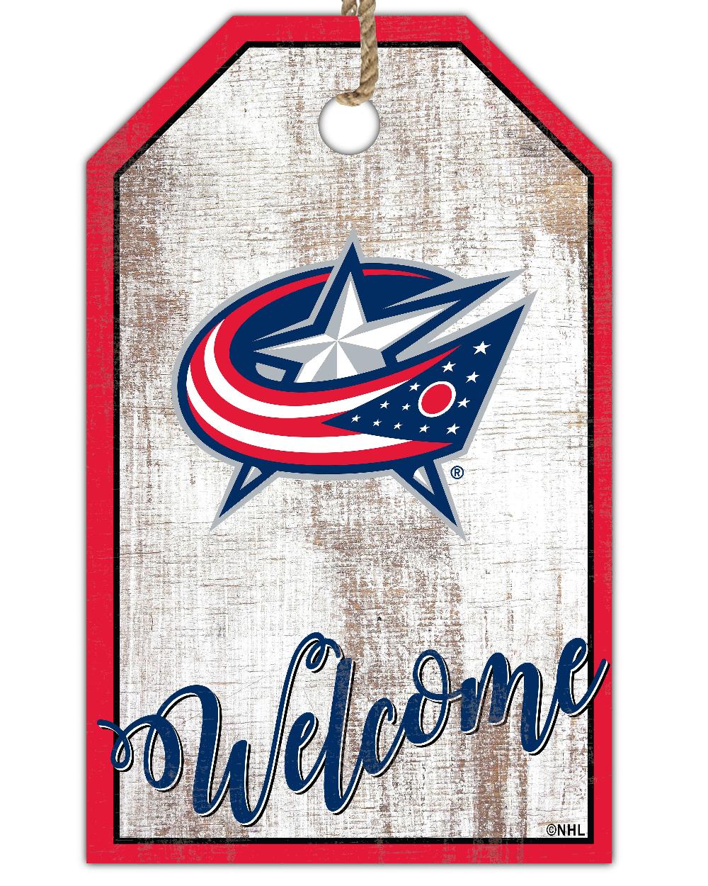 fan creations Columbus Blue Jackets Welcome 11x19 Tag