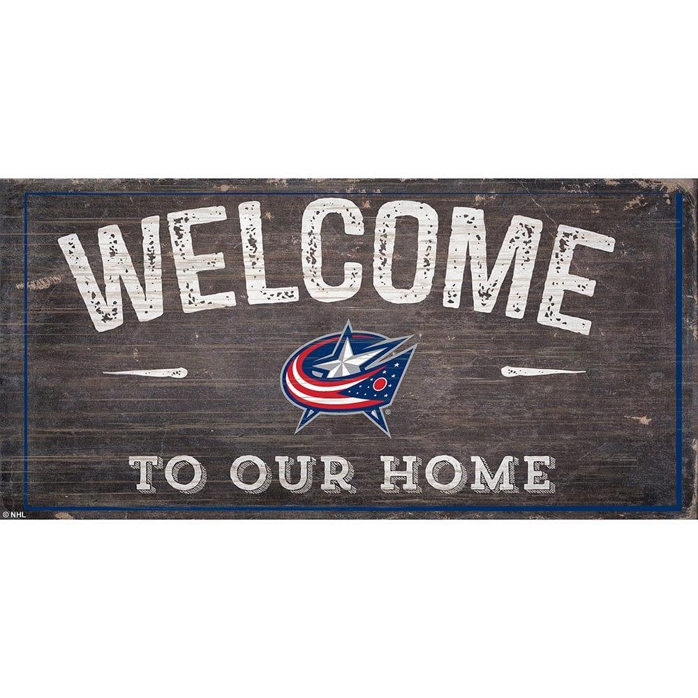 fan creations Columbus Blue Jackets Welcome Distressed 6x12