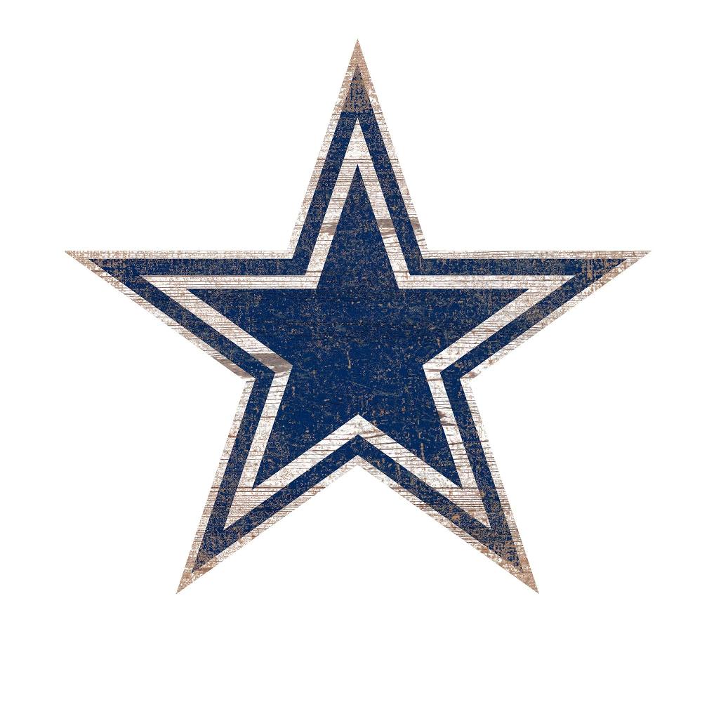 fan creations Dallas Cowboys Distressed Logo Cutout Sign