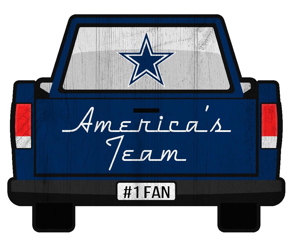 fan creations Dallas Cowboys Slogan Truck Back Vintage 12in