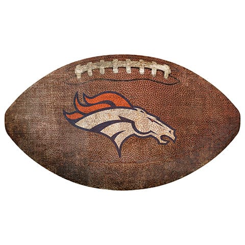 fan creations Denver Broncos 12" Football Shaped Sign