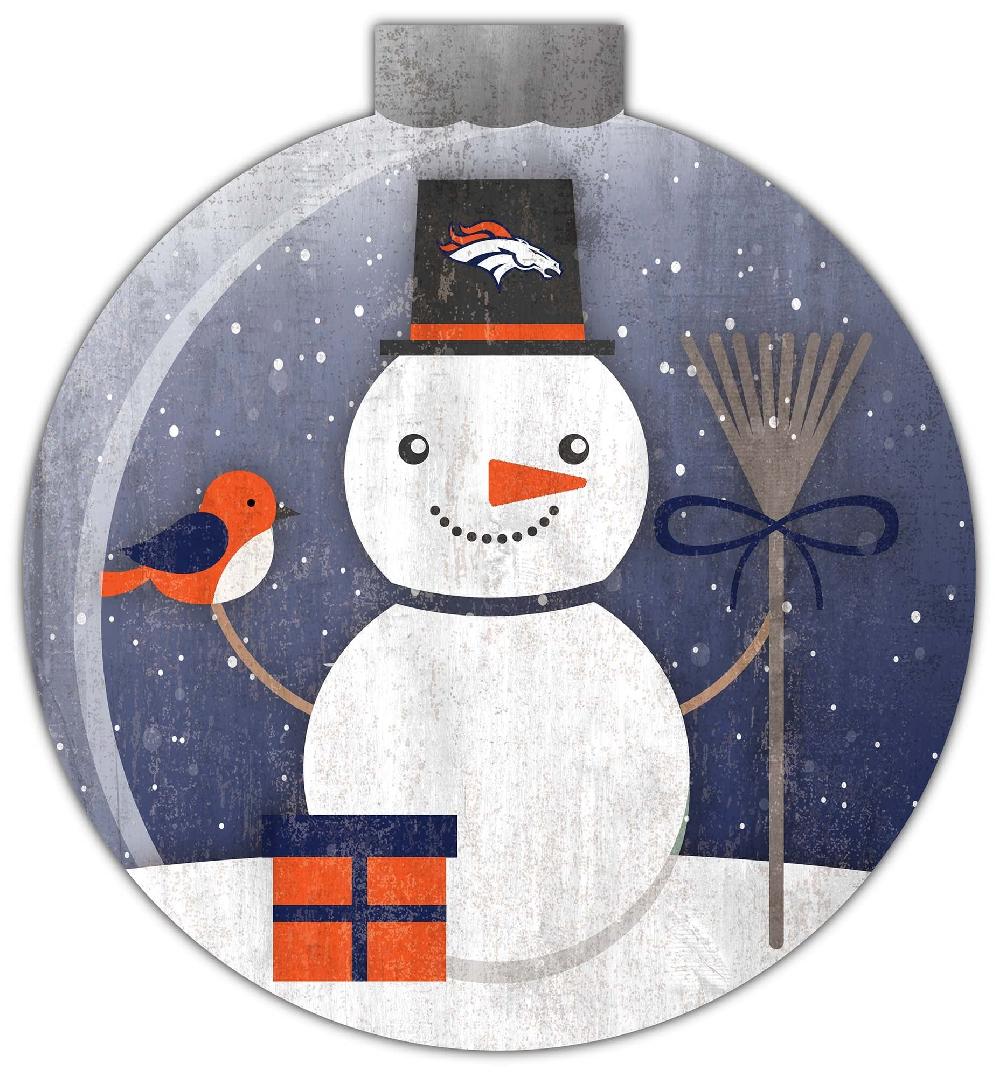 Fan Creations Denver Broncos Snowglobe 12in Wall Art