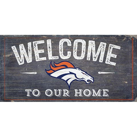 Fan Creations Denver Broncos Welcome Distressed 6 X 12