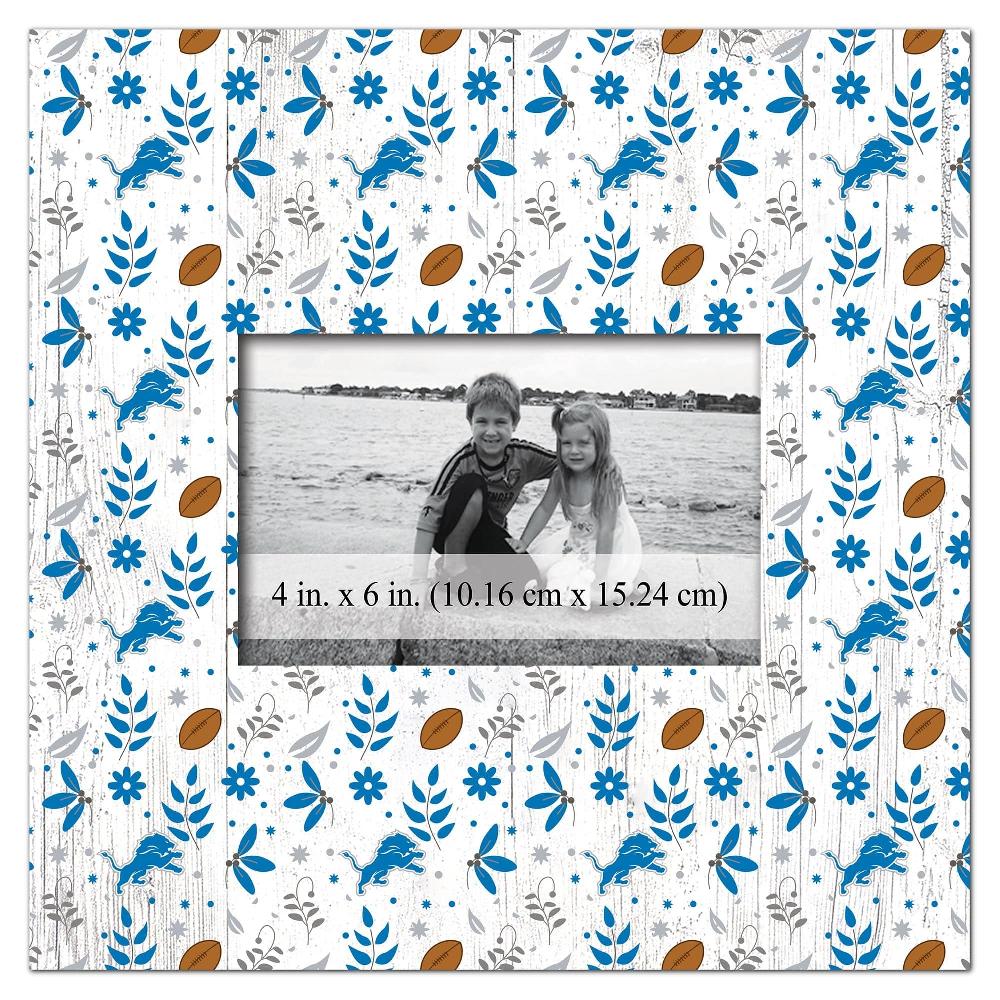 Fan Creations Detroit Lions Floral Pattern 10x10 Frame