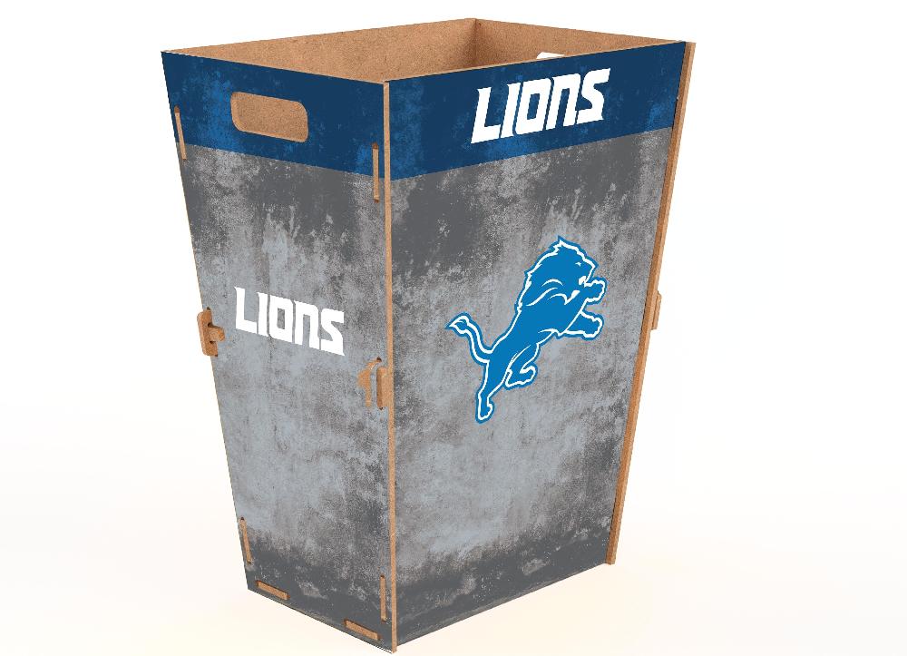fan creations Detroit Lions Team Color Waste Bin Large