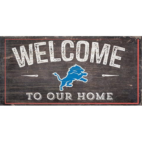 fan creations Detroit Lions Welcome Distressed 6 x 12