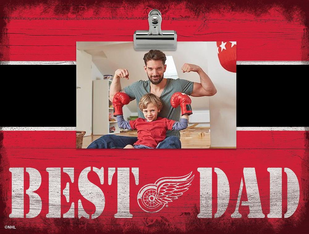 fan creations Detroit Red Wings Best Dad With Stripe Clip Frame