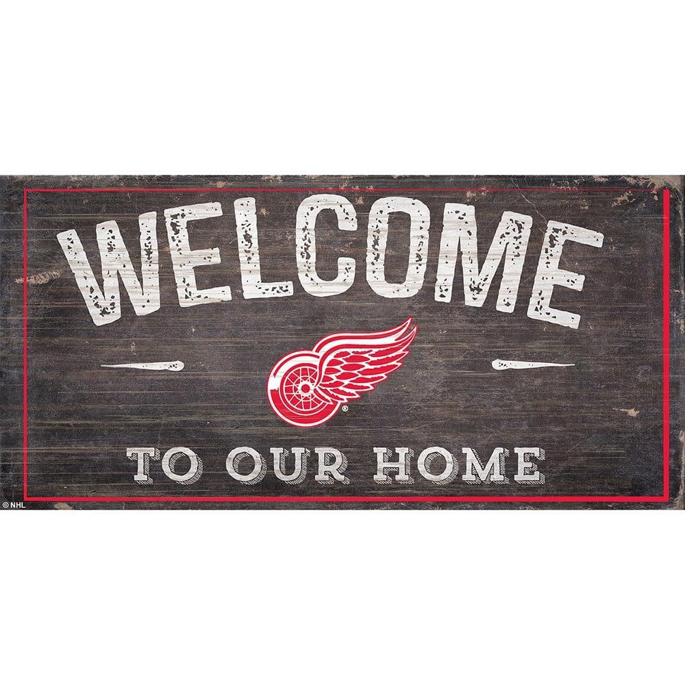 fan creations Detroit Red Wings Welcome Distressed 6x12