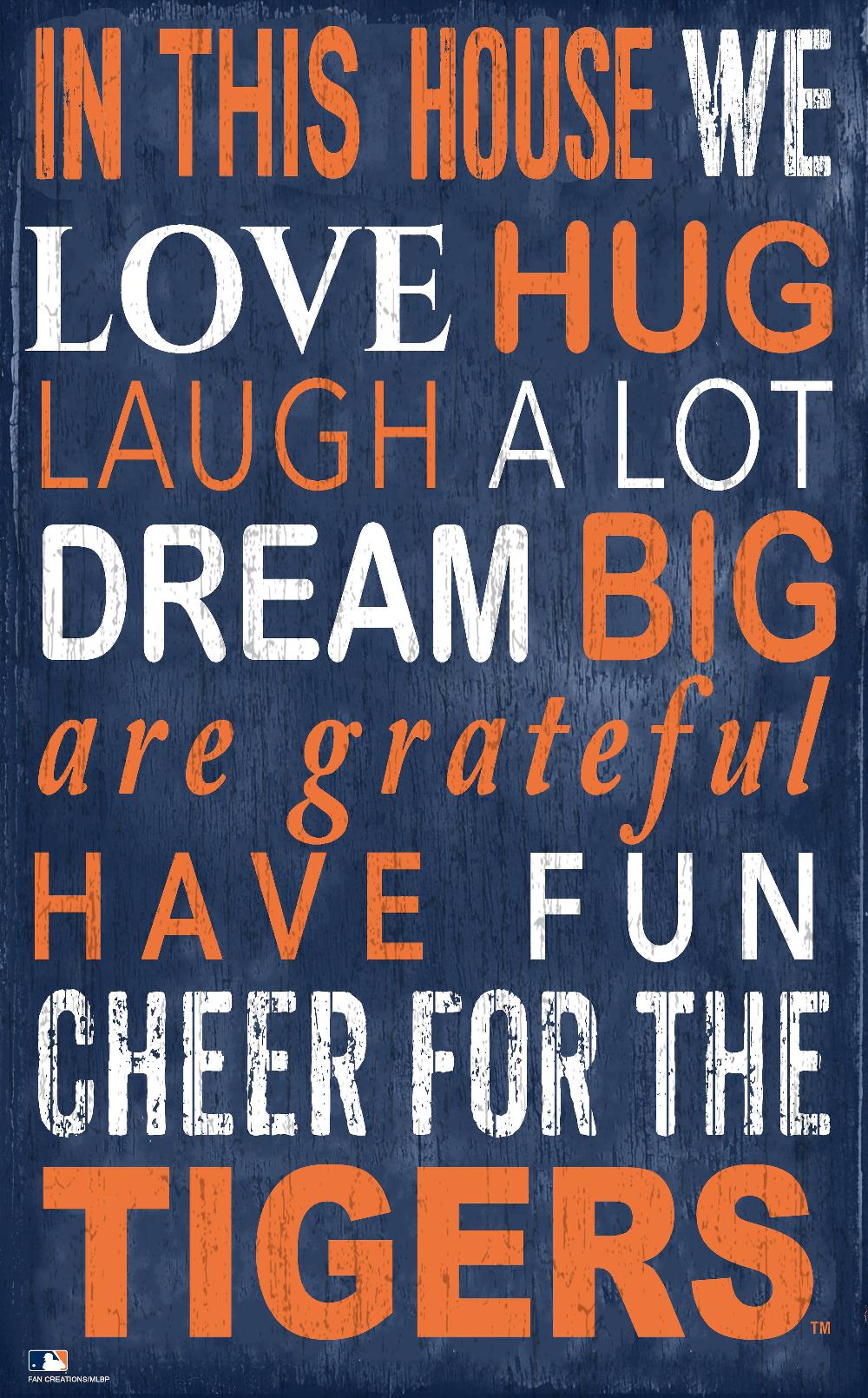 fan creations Detroit Tigers In This House 11x19 Sign