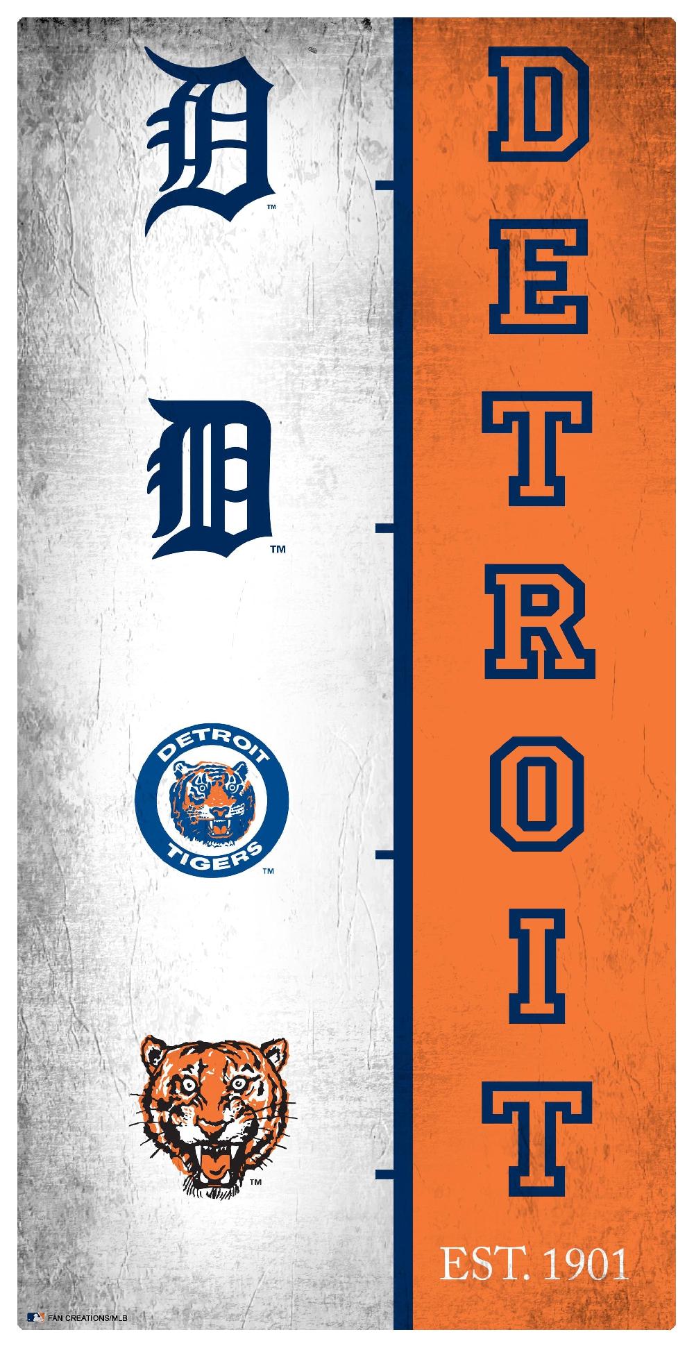 fan creations Detroit Tigers Team Logo Progression 6x12