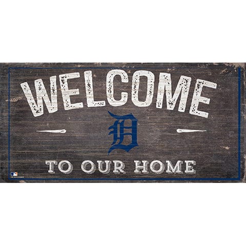 fan creations Detroit Tigers Welcome Distressed Sign