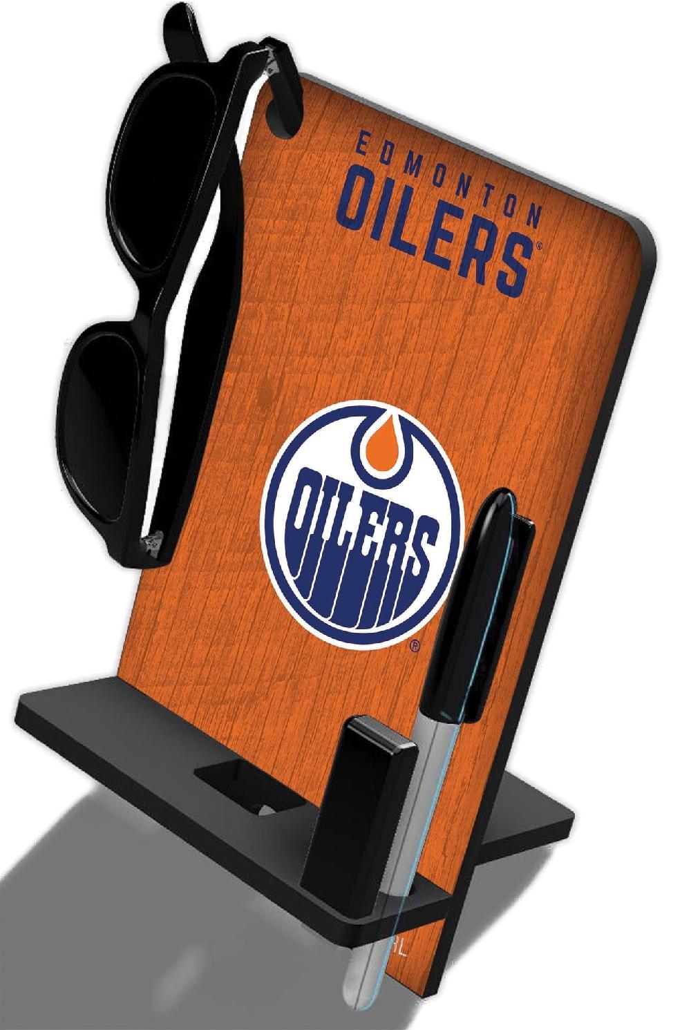 fan creations Edmonton Oilers 4 In 1 Desktop Phone Stand