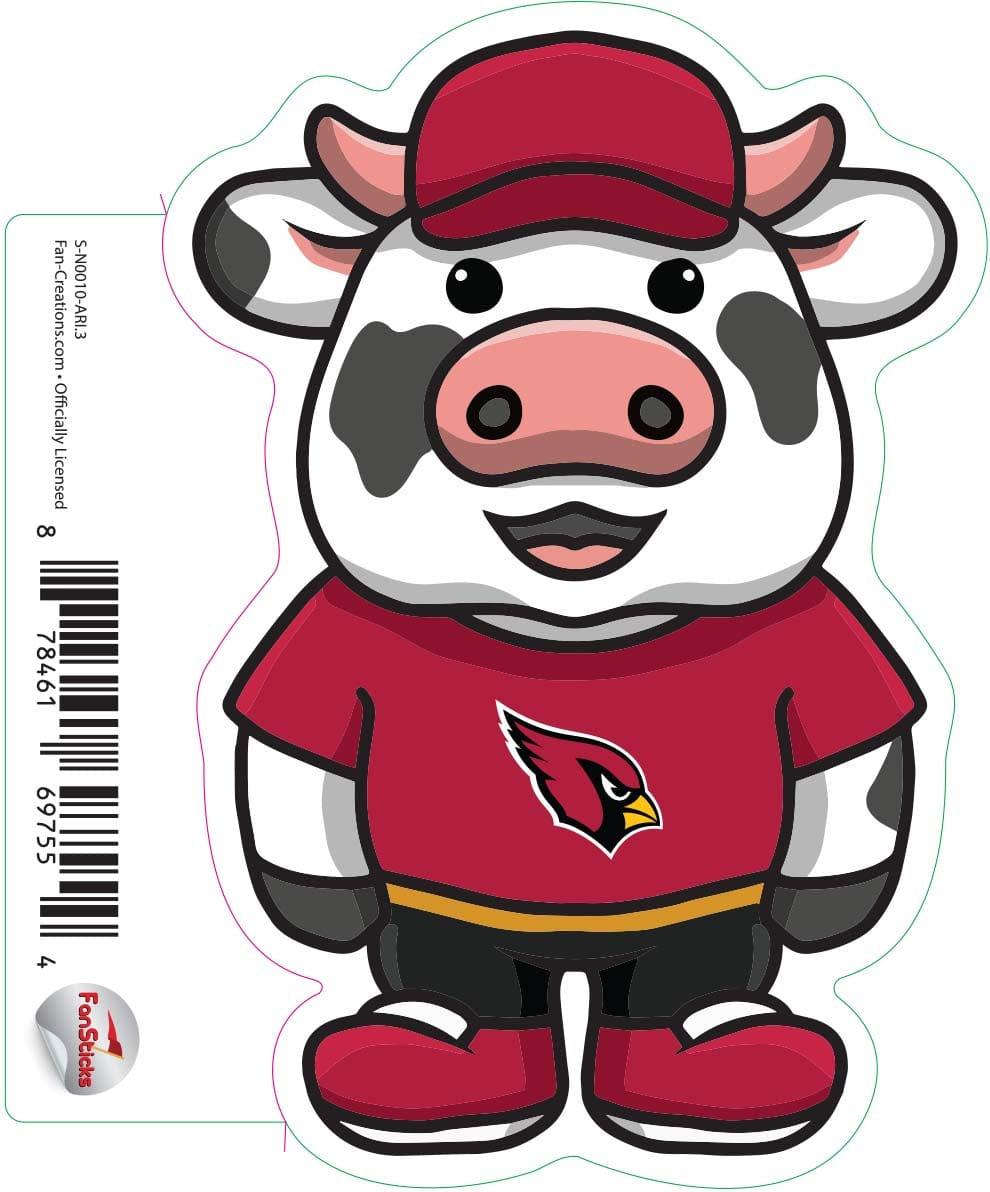 Fan Creations Arizona Cardinals 3in Decal Cow