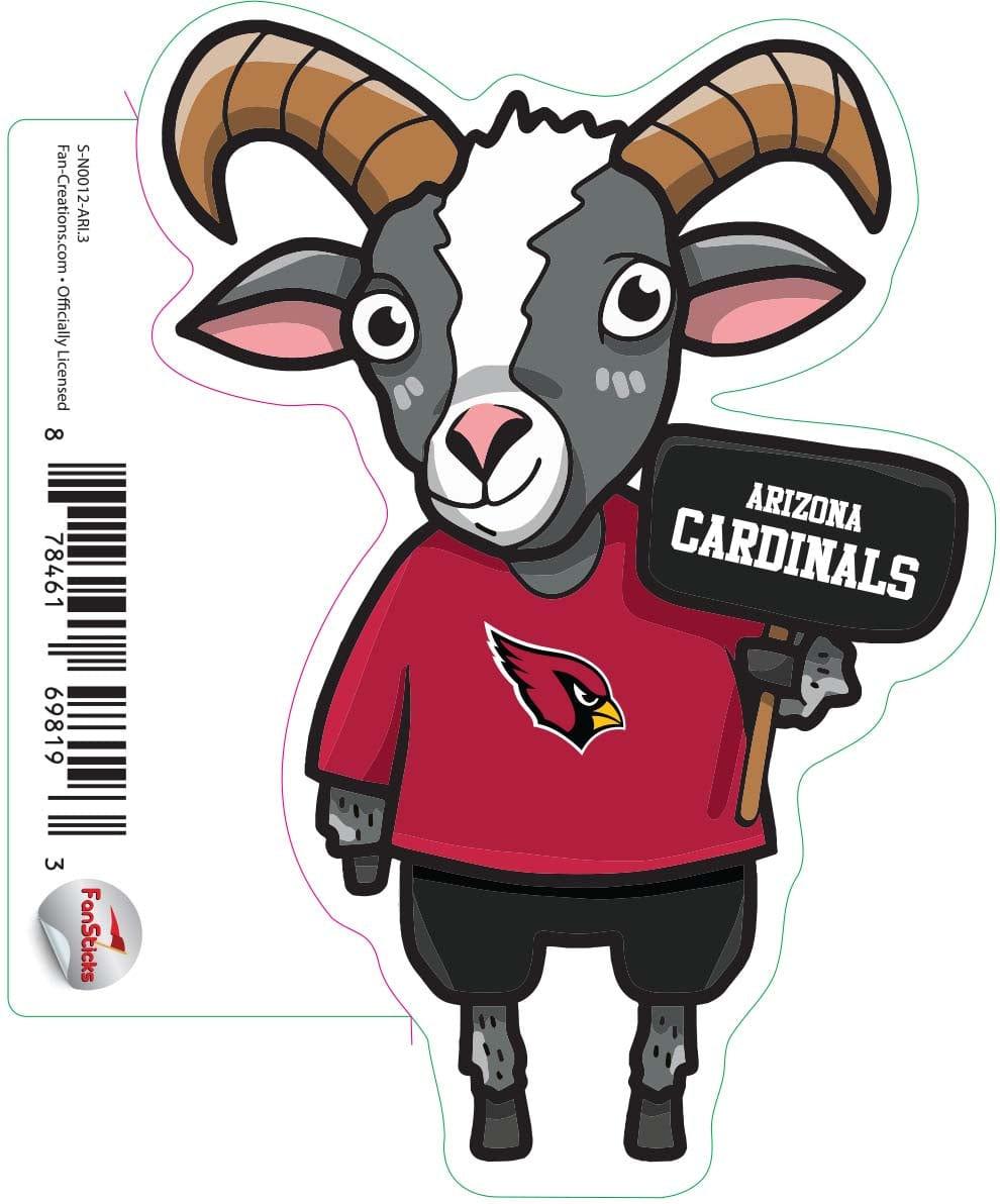 Fan Creations Arizona Cardinals 3in Decal Goat